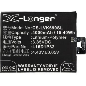 CAMERON SINO Akku 4000 mAh LI-Polymer (belső akku, beépítése szakértelmet igényel, L16D1P32 kompatibilis) kép