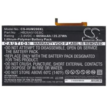 CAMERON SINO akku 6650 mAh LI-Polymer (belső akku, beépítése szakértelmet igényel, HB26A510EBC kompatibilis) Huawei MediaPad M2 10 LTE (M2-A01L), Huawei MediaPad M2 10 WIFI (M2-A01W) kép
