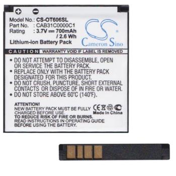 CAMERON SINO akku 700 mAh LI-ION (CAB31C0000C1 kompatibilis) Alcatel OT-606 kép