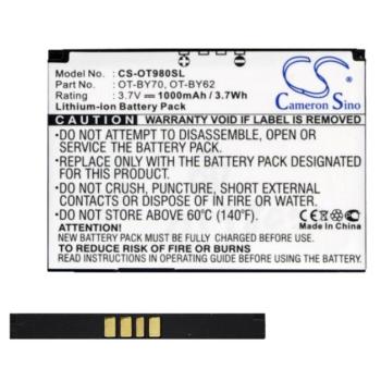 CAMERON SINO Li-Ion akku (3,7V / 1000 mAh, Alcatel CAB3170000C1 kompatibilis) kép