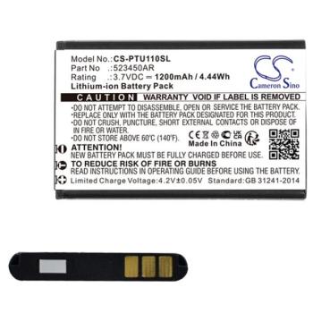 CAMERON SINO Li-Ion akku (3.7V/1200mAh, Panasonic 523450AR kompatibilis) FEKETE kép