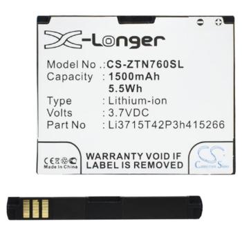 CAMERON SINO Li-Ion akku (3,7V / 1500mAh, AT&amp;T Li3715T42P3h415266 kompatibilis) FEKETE kép