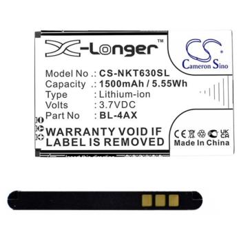 CAMERON SINO Li-Ion akku (3,7V / 1500mAh, Nokia BL-4AX kompatibilis) FEKETE Nokia 8000 4G, Nokia 6300 4G kép