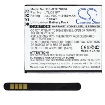 CAMERON SINO Li-Ion akku (3,7V / 2150 mAh, Alcatel TLi021F7 kompatibilis) kép