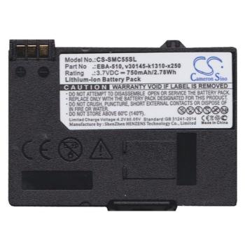 CAMERON SINO Li-Ion akku (3,7V / 750mAh, Siemens EBA-510 kompatibilis) FEKETE Siemens C55, Siemens S55, Siemens A55, Siemens M55, Siemens C60, Siemens MC60, Siemens A60, Siemens A65, Siemens A62, Siem kép