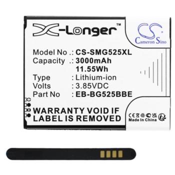 CAMERON SINO Li-Ion akku (3,85V/3000mAh, Samsung EB-BG525BBE kompatibilis) FEKETE Samsung Galaxy Xcover 5 (SM-G525F) kép