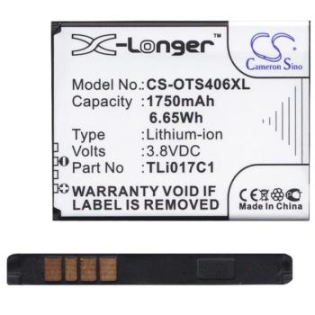 CAMERON SINO Li-Ion akku (3,8V / 1750mAh, GreatCall TLi017C1 kompatibilis) FEKETE Alcatel Pixi 3 4.5 (OT-4027D) kép