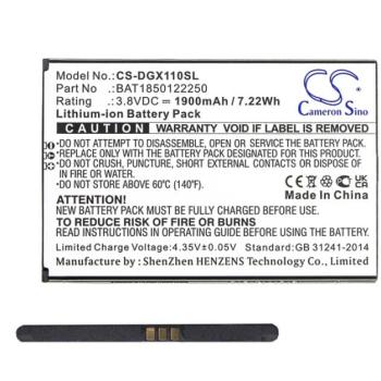 CAMERON SINO Li-Ion akku (3,8V / 1900mAh, Doogee BAT1850122250 kompatibilis) FEKETE Doogee X11 kép