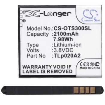 CAMERON SINO Li-Ion akku (3,8V / 2100mAh, Alcatel TLi020A1 kompatibilis) FEKETE Alcatel Pop S3 (OT-5050Y) kép