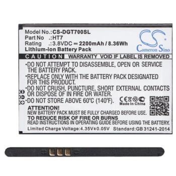 CAMERON SINO Li-Ion akku (3,8V / 2200mAh, Doogee HT7 kompatibilis) FEKETE Homtom HT7 kép