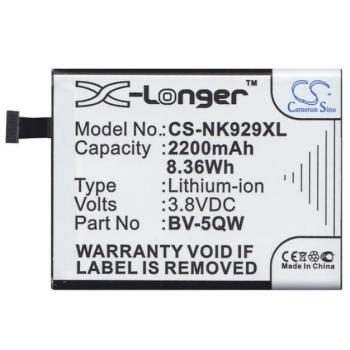 CAMERON SINO Li-Ion akku (3,8V / 2200mAh, Nokia BV-5QW kompatibilis) FEKETE Nokia Lumia 930, Nokia Lumia 929 kép