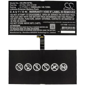 CAMERON SINO Li-Polymer akku (3,77V / 10800mAh, Apple 020-01238 kompatibilis) FEKETE Apple IPAD Pro 12.9 (2018), Apple IPAD Pro 12.9 (2017) kép