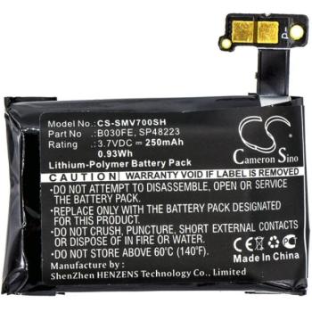 CAMERON SINO Li-Polymer akku (3,7V / 250mAh, Samsung B030FE kompatibilis) FEKETE Samsung Galaxy Gear kép
