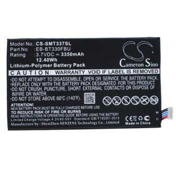 CAMERON SINO Li-Polymer akku (3,7V / 3350mAh, Samsung EB-BT330FBU kompatibilis) FEKETE Samsung Galaxy Tab4 8.0 LTE (SM-T335), Samsung Galaxy Tab4 8.0 WIFI (SM-T330) kép