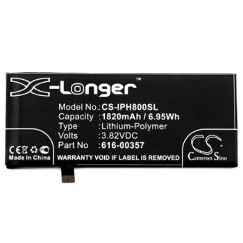 CAMERON SINO Li-Polymer akku (3,82V / 1820mAh, Apple 616-00357 kompatibilis) FEKETE Apple iPhone 8 4.7 kép