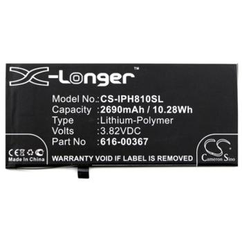 CAMERON SINO Li-Polymer akku (3,82V / 2690mAh, Apple 616-00367 kompatibilis) FEKETE Apple iPhone 8 Plus 5.5 kép