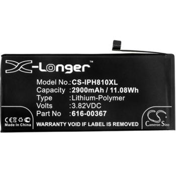 CAMERON SINO Li-Polymer akku (3,82V / 2900mAh, Apple 616-00367 kompatibilis) FEKETE Apple iPhone 8 Plus 5.5 kép