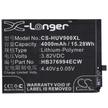 CAMERON SINO Li-Polymer akku (3,82V / 4000mAh, Huawei HB376994ECW kompatibilis) FEKETE Honor 8 Pro kép