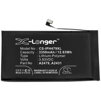 CAMERON SINO Li-Polymer akku (3.83V/3350mAh, Apple A2431 kompatibilis) FEKETE Apple iPhone 12 Pro, iPhone 12 kép