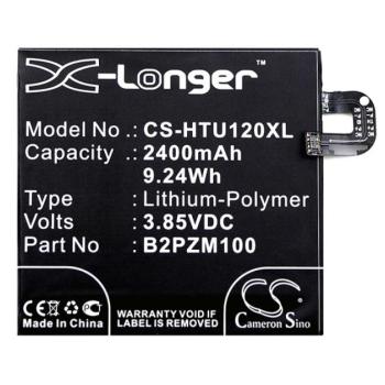 CAMERON SINO Li-Polymer akku (3,85V / 2400mAh, HTC 35H00270-00M kompatibilis) FEKETE HTC U Play kép