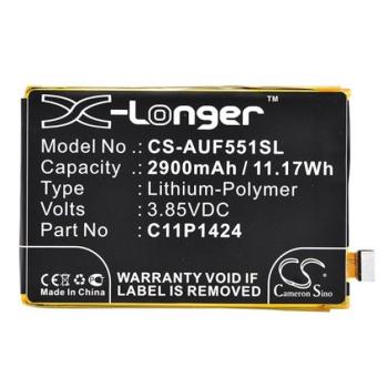 CAMERON SINO Li-Polymer akku (3,85V / 2900mAh, Asus C11P1423 kompatibilis) FEKETE Asus Zenfone 2 (ZE551ML) kép