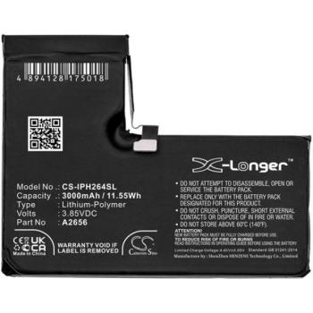 CAMERON SINO Li-Polymer akku (3.85V/3000mAh, Apple A2656 kompatibilis) FEKETE Apple iPhone 13 Pro kép