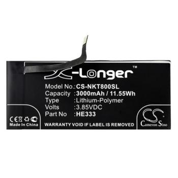 CAMERON SINO Li-Polymer akku (3,85V / 3000mAh, Nokia HE333 kompatibilis) FEKETE Nokia 8 Sirocco kép