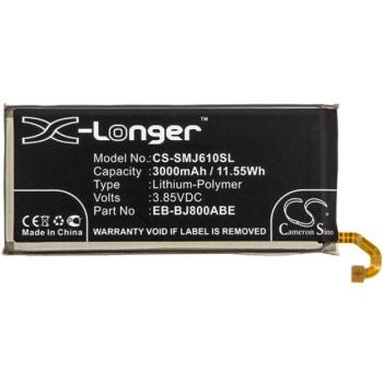CAMERON SINO Li-Polymer akku (3,85V / 3000mAh, Samsung EB-BJ800ABE kompatibilis) FEKETE Samsung Galaxy A6 (2018) SM-A600F, Samsung Galaxy J6 (2018) SM-J600F kép