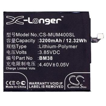 CAMERON SINO Li-Polymer akku (3,85V / 3200mAh, Xiaomi BM38 kompatibilis) FEKETE Xiaomi Mi 4s kép