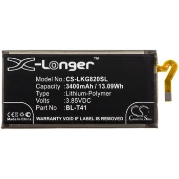 CAMERON SINO Li-Polymer akku (3.85V/3400mAh, LG BL-T41 kompatibilis) FEKETE LG G8 ThinQ (G820Q), V40 ThinQ (LM-V405) kép