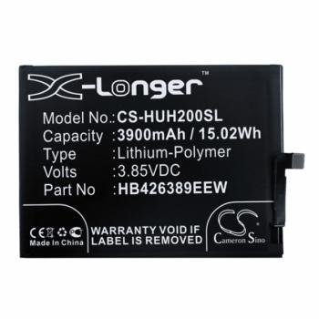 CAMERON SINO Li-Polymer akku (3.85V/3900mAh, Huawei HB426389ECW kompatibilis) FEKETE Honor 20, 10i (20 lite) kép