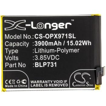 CAMERON SINO Li-Polymer akku (3,85V / 3900mAh, OPPO BLP731 kompatibilis) FEKETE Realme 5 Pro kép