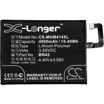 CAMERON SINO Li-Polymer akku (3,85V / 4000mAh, Redmi BN42 kompatibilis) FEKETE Xiaomi Redmi 4 kép