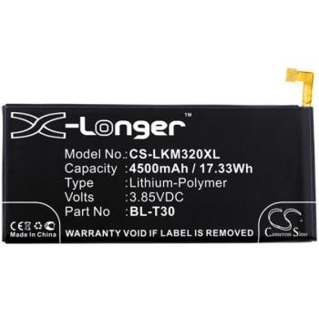 CAMERON SINO Li-Polymer akku (3,85V / 4500mAh, LG BL-T30 kompatibilis) FEKETE LG X Power 2 (M320) kép