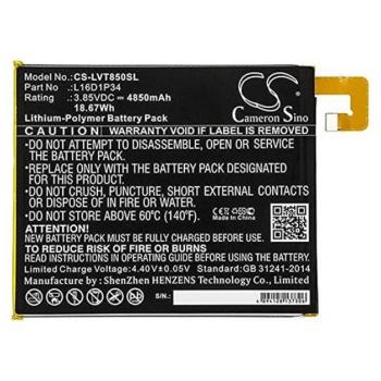 CAMERON SINO Li-Polymer akku (3,85V / 4850mAh, Lenovo L16D1P34 kompatibilis) FEKETE Lenovo Tab 4 8 (TB-8504F) kép