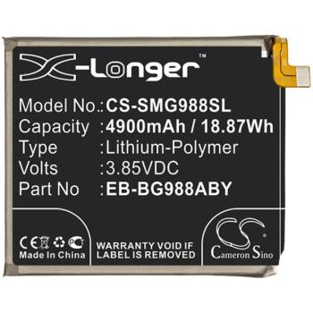 CAMERON SINO Li-Polymer akku (3,85V / 4900mAh, Samsung EB-BG988ABY kompatibilis) FEKETE Samsung Galaxy S20 Ultra (SM-G988F), Samsung Galaxy S20 Ultra 5G (SM-G988B) kép