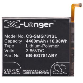 CAMERON SINO Li-Polymer akku (3,86V / 4400mAh, Samsung EB-BG781ABE kompatibilis) FEKETE Samsung Galaxy S20 FE (SM-G780), Samsung Galaxy A52 4G (SM-A525F), Samsung Galaxy A52 5G (SM-A526F), Samsung Gal kép