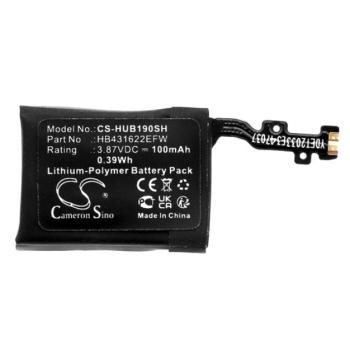 CAMERON SINO Li-Polymer akku (3,87V / 100mAh, Huawei HB431622EFW kompatibilis) FEKETE Huawei Band 7, Band 6 kép