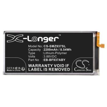 CAMERON SINO Li-Polymer akku (3,88V/2200mAh, Samsung EB-BF937ABY kompatibilis) FEKETE Samsung Galaxy Z Fold4 5G (SM-F936) kép