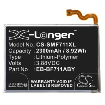 CAMERON SINO Li-Polymer akku (3,88V / 2300mAh, Samsung EB-BF711ABY kompatibilis) FEKETE Samsung Galaxy Z Flip3 5G (SM-F711) kép