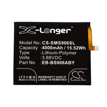 CAMERON SINO Li-Polymer akku (3,88V / 4000mAh, Samsung EB-BS906ABY kompatibilis) FEKETE Samsung Galaxy S22 Plus 5G (SM-S906) kép
