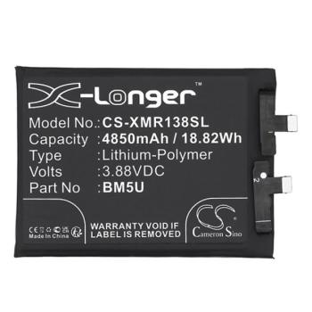 CAMERON SINO Li-Polymer akku (3,88V / 4850mAh, Redmi BM5U kompatibilis) FEKETE Xiaomi Redmi Note 13 Pro Plus 5G kép
