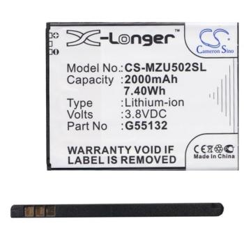 CAMERON SINO Li-Polymer akku (3,8V / 2000mAh, NAVON G55132 kompatibilis) FEKETE Navon Mizu D502, Navon Mizu D502s, Navon Mizu M502 kép