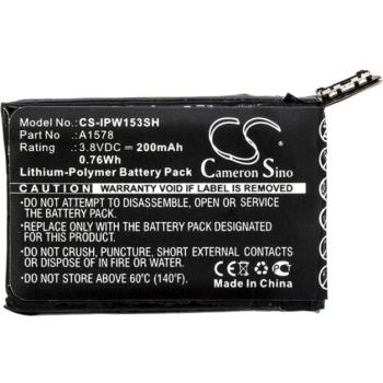 CAMERON SINO Li-Polymer akku (3,8V / 200mAh, Apple A1578 kompatibilis) FEKETE Apple Watch Series 1 38mm kép