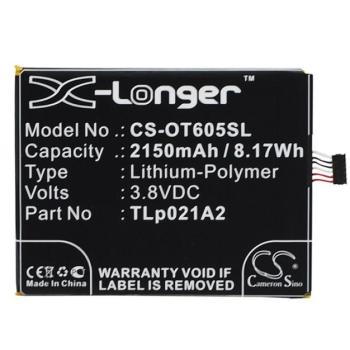 CAMERON SINO Li-Polymer akku (3,8V / 2150mAh, Alcatel TLp021A2 kompatibilis) FEKETE Alcatel Idol 2S (OT-6050) kép