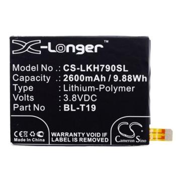 CAMERON SINO Li-Polymer akku (3,8V / 2600mAh, Google BL-T19 kompatibilis) FEKETE LG Nexus 5X (H791) kép