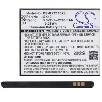 CAMERON SINO Li-Polymer akku (3,8V / 2700mAh, Motorola GK40 kompatibilis) FEKETE Lenovo Moto G4 Play (XT1609), Motorola E3, Motorola Moto G5 (XT1676), Motorola Moto E4 (XT1766) kép