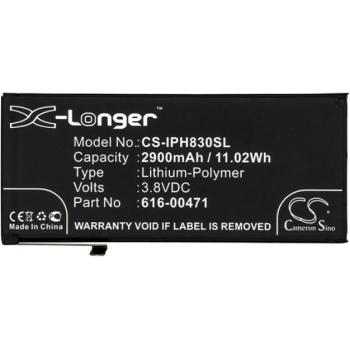 CAMERON SINO Li-Polymer akku (3,8V / 2900mAh, Apple 616-00468 kompatibilis) FEKETE Apple iPhone XR 6.1 kép