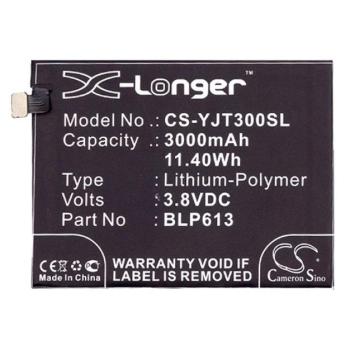 CAMERON SINO Li-Polymer akku (3.8V/3000mAh, Oneplus BLP613 kompatibilis) FEKETE OnePlus 3 kép