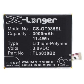 CAMERON SINO Li-Polymer akku (3,8V / 3000mAh, Vodafone TLp030B2 kompatibilis) FEKETE Alcatel Pixi 3 3.5 (OT-4009), T-Mobile by Move, Alcatel OT-990, Telenor One Touch, Alcatel OT-918D, Alcatel OT-918, kép